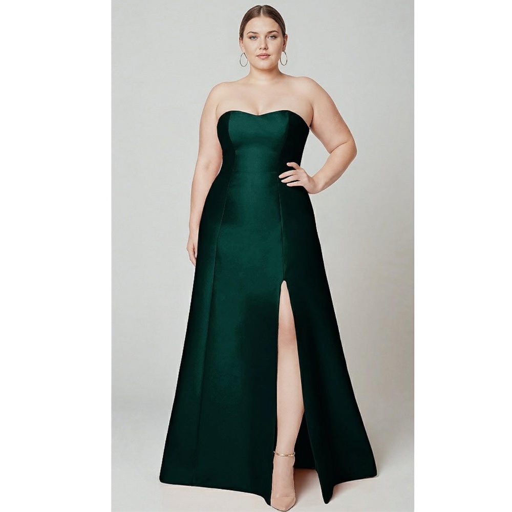Alfred Sung: Strapless Satin A-Line Gown (NWT) - Picture 7 of 10